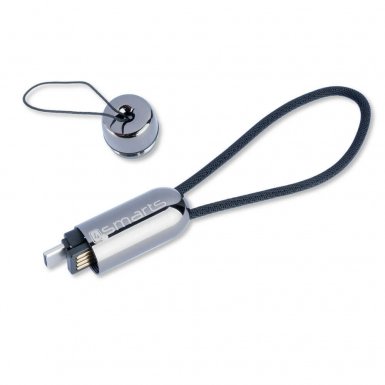 4smarts Basic Capsule USB-C Cable - кабел тип ключодържател за всички устройства с USB-C конектор (10 см) (черен)