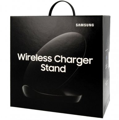 Samsung Wireless Fast Charging Stand EP-N5100BB - поставка (пад) с Fast Charge за безжично захранване за Samsung Galaxy S10, S10 Plus, S10 E, S9, S9 Plus и QI съвместими устройства (черен) 