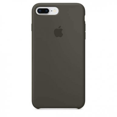Apple Silicone Case - оригинален силиконов кейс за iPhone 8 Plus, iPhone 7 Plus (тъмнозелен)