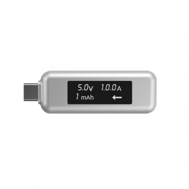 LMP USB-C Power Meter - уред измерване на ампеража, волтаж и амперчасове за USB-C устройства (сребрист)
