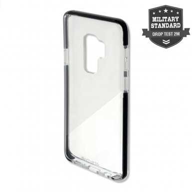 4smarts Soft Cover Airy Shield - хибриден удароустойчив кейс за Samsung Galaxy S9 Plus (черен-прозрачен)