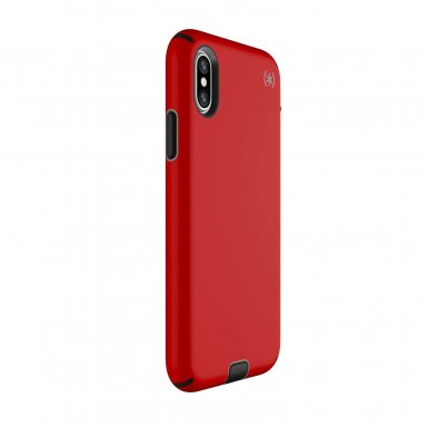 Speck Presidio Sport - удароустойчив хибриден кейс за iPhone XS, iPhone X (червен)