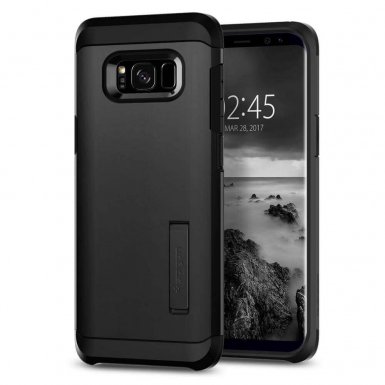 Spigen Tough Armor Case - хибриден кейс с най-висока степен на защита за Samsung Galaxy S8 (черен)