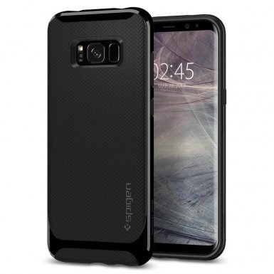 Spigen Neo Hybrid Case - хибриден кейс с висока степен на защита за Samsung Galaxy S8 Plus (черен-лъскав)