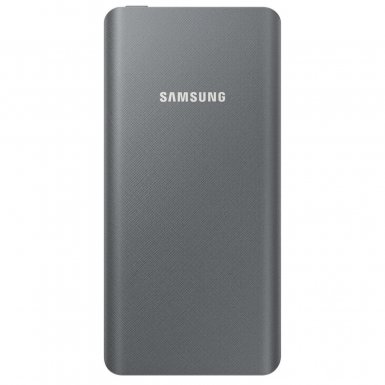 Samsung Universal Battery Pack EB-P3020CS 5000mAh - външна батерия с MicroUSB кабел и USB-C адаптер за мобилни устройства (тъмносив) 