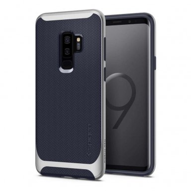Spigen Neo Hybrid Case - хибриден кейс с висока степен на защита за Samsung Galaxy S9 Plus (син-сребрист) 
