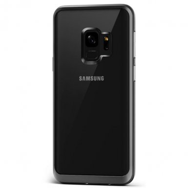 Verus Crystal Bumper Case - хибриден удароустойчив кейс за Samsung Galaxy S9 (тъмносив-прозрачен)