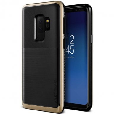 Verus High Pro Shield Case - висок клас хибриден удароустойчив кейс за Samsung Galaxy S9 Plus (златист)