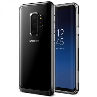 Verus Crystal Bumper Case - хибриден удароустойчив кейс за Samsung Galaxy S9 Plus (черен-прозрачен)