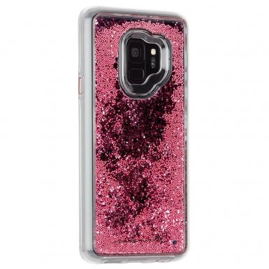 CaseMate Waterfall Case - дизайнерски кейс с висока защита за Samsung Galaxy S9 (розов)