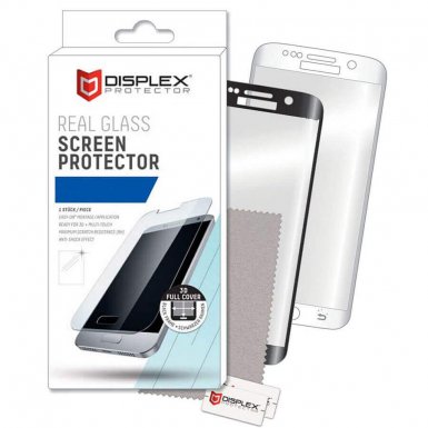 Displex Real Glass 10H Protector 3D Full Cover - калено стъклено защитно покритие за дисплея на Samsung Galaxy S8 (черен-прозрачен)