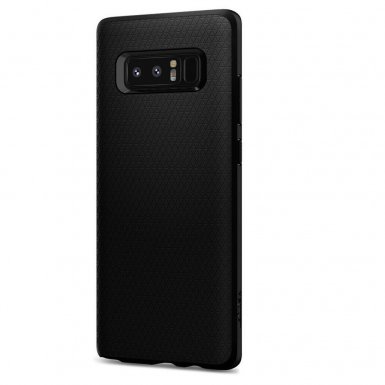 Spigen Liquid Air Case - тънък качествен термополиуретанов кейс за Samsung Galaxy Note 8 (черен-мат) 