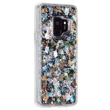 CaseMate Karat Petals Case - дизайнерски кейс с истински цветя и с висока защита за Samsung Galaxy S9 (перлен)