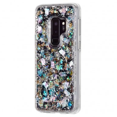 CaseMate Karat Petals Case - дизайнерски кейс с истински цветя и с висока защита за Samsung Galaxy S9 Plus (перлен)