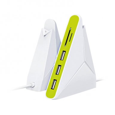 Omega 3-Port USB Hub & microSD, SD Reader - 3-портов USB 2.0 хъб и четец за SD и microSD карти за компютри и лаптопи