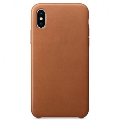 SDesign Silicone Original Case - качествен силиконов кейс за iPhone XS, iPhone X (кафяв)