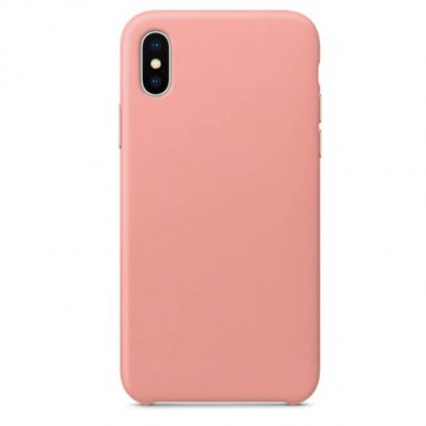 SDesign Silicone Original Case - качествен силиконов кейс за iPhone XS, iPhone X (розов)