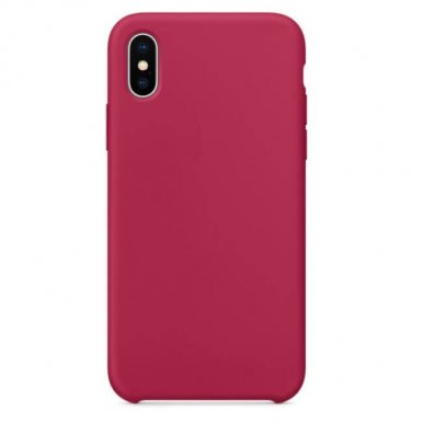 SDesign Silicone Original Case - качествен силиконов кейс за iPhone XS, iPhone X (роза)