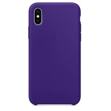 SDesign Silicone Original Case - качествен силиконов кейс за iPhone XS, iPhone X (лилав)