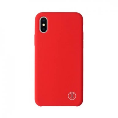 JT Berlin Steglitz Silicone Case - силиконов калъф за iPhone XS, iPhone X (червен)