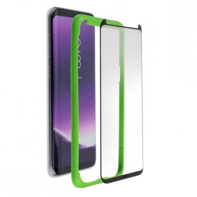 4smarts Second Glass Curved Easy-Assist - калено стъклено покритие с рамка за поставяне за Samsung Galaxy S8 (прозрачен-черен)