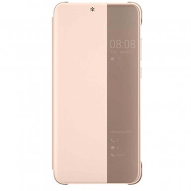 Huawei Smart View Cover - оригинален кожен калъф за Huawei P20 (розов)