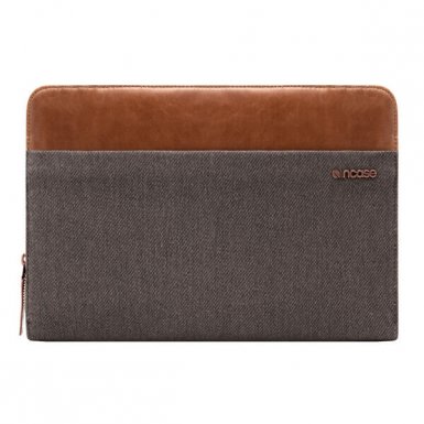 Incase Pathway Folio CL60110 Sleeve - качествен калъф за MacBook Pro Touch Bar 13, MacBook Air 13 и лаптопи до 13.3 инча (сив-кафяв)