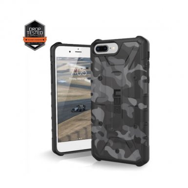 Urban Armor Gear Pathfinder - удароустойчив хибриден кейс за iPhone 8 Plus, iPhone 7 Plus (черен-камуфлаж)