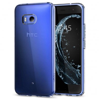 Spigen Liquid Crystal Case - тънък качествен термополиуретанов кейс за HTC U11 (прозрачен) 