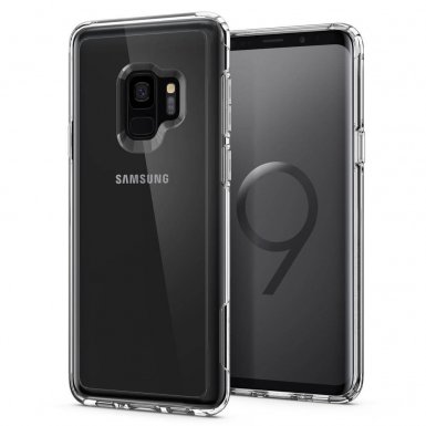 Spigen Slim Armor Crystal Case - хибриден кейс с най-висока степен на защита за Samsung Galaxy S9 (прозрачен)