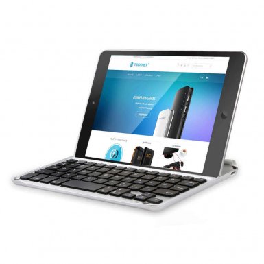 TeckNet X372 iPad Mini Keyboard Cover - безжична клавиатура с магнитно захващане за iPad mini (сребрист)