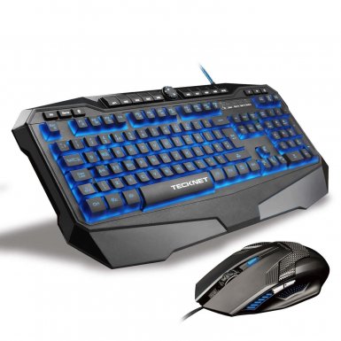 Tecknet Gaming Combo X701 - комплект геймърска клавиатура и мишка с LED подсветка (за PC)