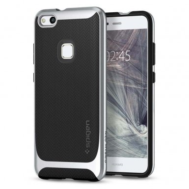 Spigen Neo Hybrid Case - хибриден кейс с висока степен на защита за Huawei P10 Lite (черен-сребрист)
