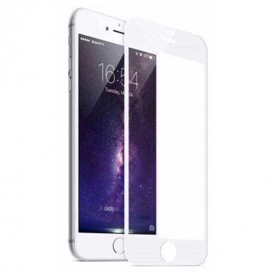 Premium Full Glue 5D Tempered Glass - обхващащо и ръбовете стъклено защитно покритие за дисплея на iPhone 8 Plus, iPhone 7 Plus (бял)