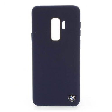 BMW Signature Silicone Hard Case - твърд силиконов кейс за Samsung Galaxy S9 Plus (тъмносин)