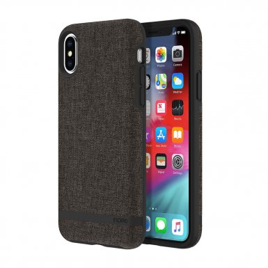 Incipio Carnaby Case Design Series - дизайнерски удароустойчив кейс за iPhone XS, iPhone X (сив)