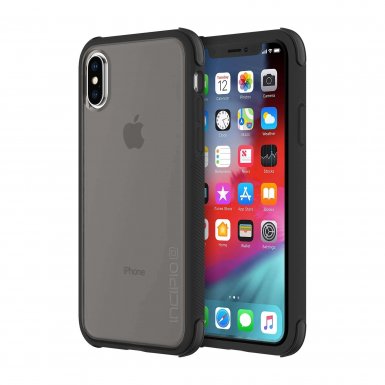 Incipio Reprieve Case - удароустойчив хибриден кейс за iPhone XS, iPhone X (черен)