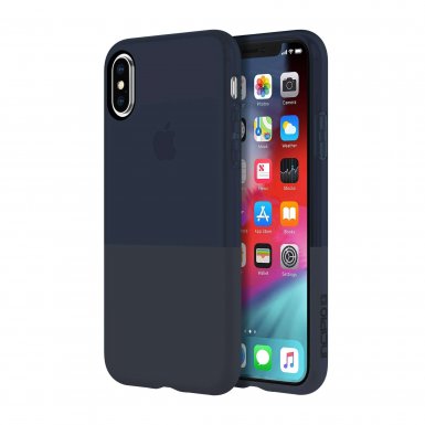 Incipio NGP Case - удароустойчив силиконов калъф за iPhone Xs, iPhone X (тъмносин)