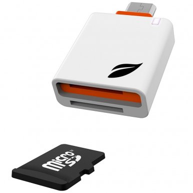 Leef Access Mobile SD Card Reader Android - четец за microSD карти за мобилни устройства с MicroUSB (бял)