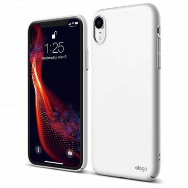 Elago Slim Fit Case - качествен поликарбонатов кейс за iPhone XR (бял)