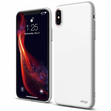 Elago Slim Fit Case - качествен поликарбонатов кейс за iPhone XS Max (бял)