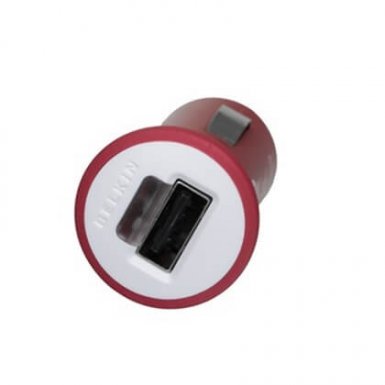 Belkin Mixit Car Charger USB 2.1A - зарядно за кола с USB изход за смартфони, таблети и мобилни устройства (червен) (bulk)
