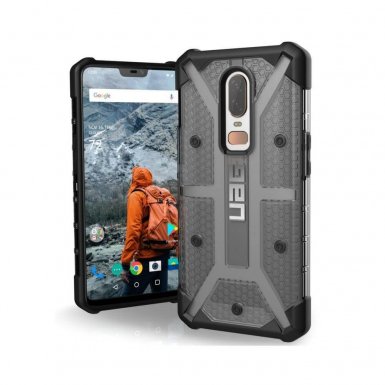 Urban Armor Gear Plasma - удароустойчив хибриден кейс за OnePlus 6 (черен-прозрачен)