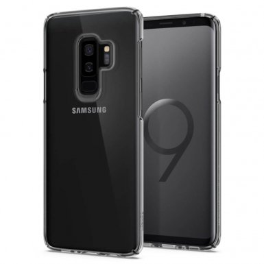 Spigen Thin Fit Case - качествен тънък кейс за Samsung Galaxy S9 Plus (прозрачен)