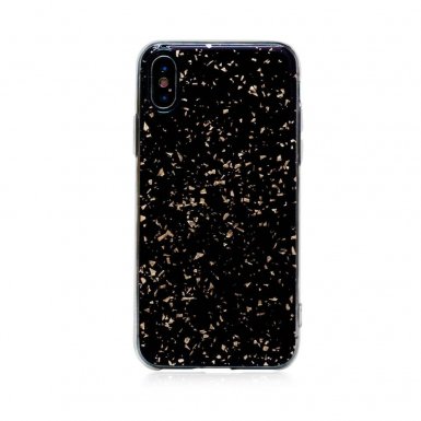 Bling My Thing Chic TPU Onyx Gold - силиконов (TPU) калъф за iPhone XS, iPhone X (черен)