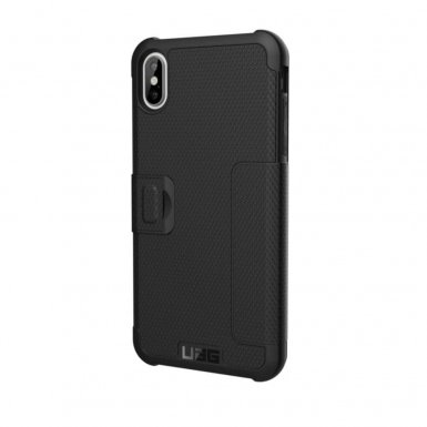 Urban Armor Gear Metropolis - удароустойчив хибриден кейс тип портфейл за iPhone XS Max (черен)