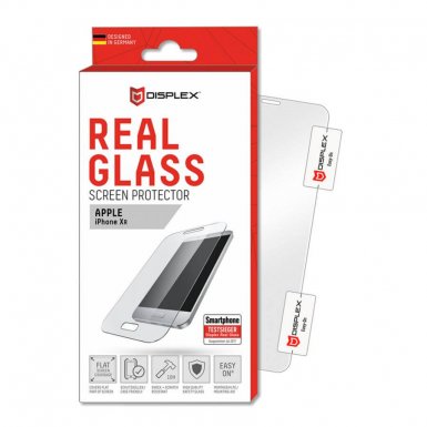 Displex Real Glass 10H Protector 2D - калено стъклено защитно покритие за дисплея на iPhone XR (прозрачен)