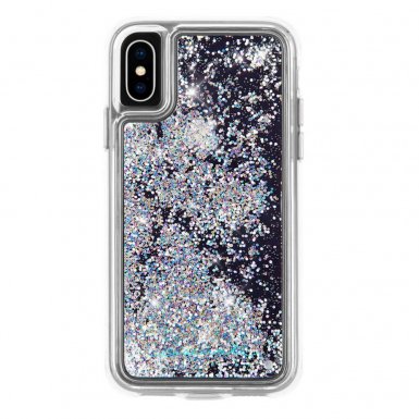CaseMate Waterfall Case - дизайнерски кейс с висока защита за Apple iPhone XS Max (бял)
