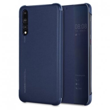 Huawei Smart View Cover - оригинален кожен калъф за Huawei Mate 20 Pro (син)