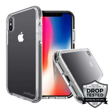Prodigee Safetee Steel Case - хибриден кейс с висока степен на защита за iPhone XS Max (черен)